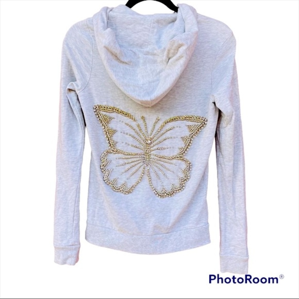 Twisted Heart Swarovski Butterfly Jacket with Giant Crystal Bling Butterfly - Picture 1 of 13